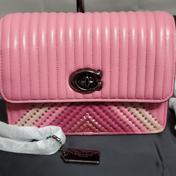 Coach Handbags - Coach Colorblock Quilted Rivets C Turnlock Bowery